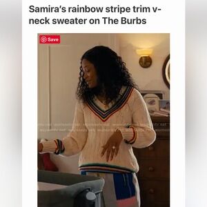 Rowing Blazers Croquet Stripe Tennis Sweater 100% Wool ASO The Burbs